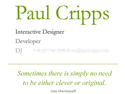 Paul Cripps - Website 2010 cripps design paul web website