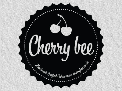 Cherry Bee V1 001 bee branding cherry logo