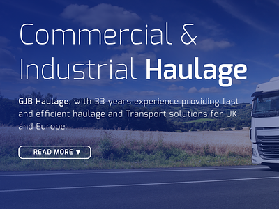GJB Haulage haulage lorry one page transport website design