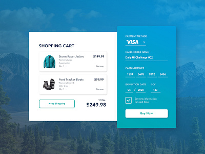 Daily UI #002 checkout credit card
