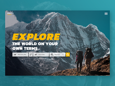 Daily UI #003 landing page travel