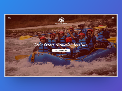 Redesign Concept - Nepal River Runner adventure mobile nepal rafting travel trekking ui web design website whitewater