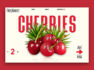 Webpage Item Select buy now checkout cherries food market purchase red sale web web design webdesign