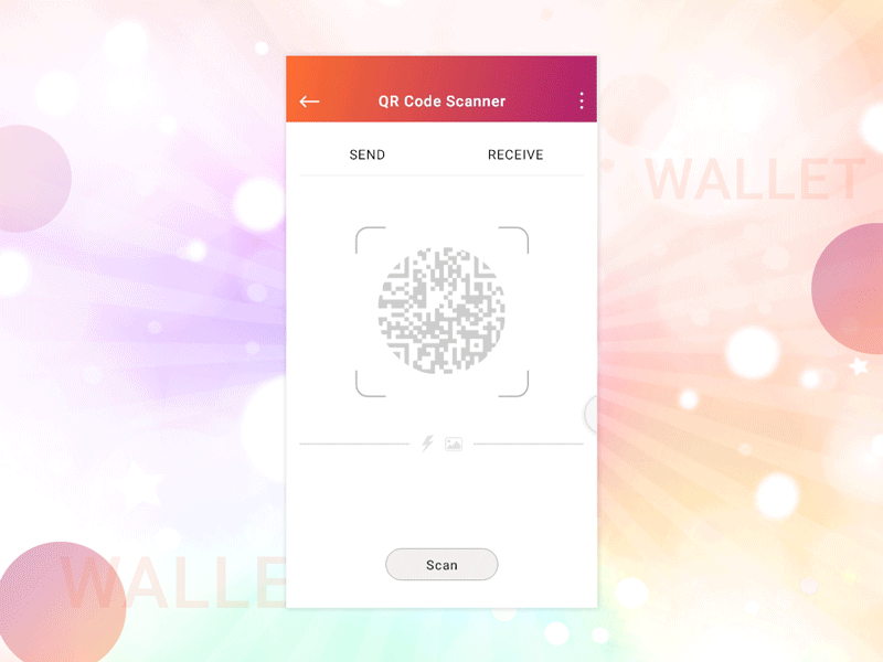 Mobile Wallet app design mobile app scan scan and send money