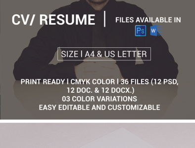 CV/Resume Design cv job resume