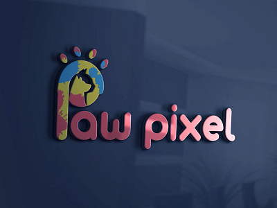 Paw pixel logo animal logo e commerce logo minimal logo modern logo paw logo pet logo pixel logo professional logo simple logo