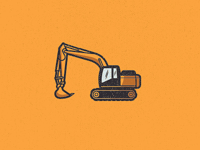 Excavator Logo automobile bulldozer construction eqiupment equipment excavator illustration tank texture vector vehicle yellow