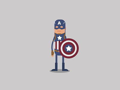 Civil War - Captain America america cap captain america character comics flat illustration marvel shield star vector
