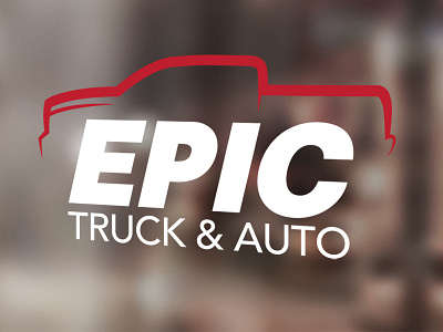 Epic Truck & Auto Logo auto automotive car cars dealer dealership logo mock up outline silhouette truck