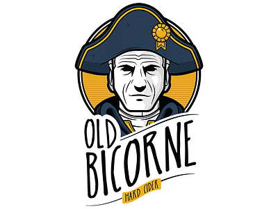 Old Bicorne - Hard Cider beer bicorne craft beer face hard cider hat illustration