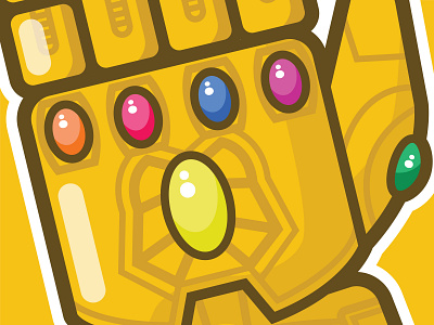 Infinity Gauntlet - Close Up avengers comics endgame gauntlet glove illustration infinitywar marvel mcu thanos vector