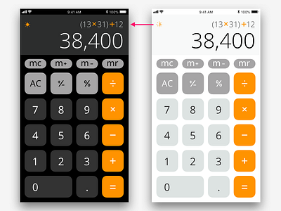 Daily UI 004 Claculator apple calculator dailyui ios principle sketch