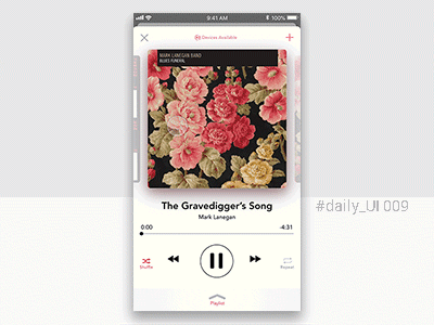 Daily UI 009 Music Player