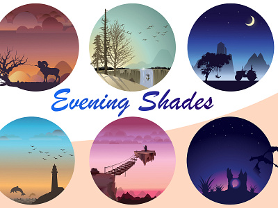 Evening Shades - Illustration and compositions