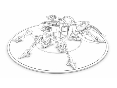Zoid robot insect toy recreation 3dmodel 3drender illustration v ray
