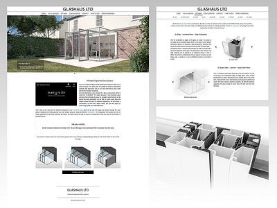 Glashaus 3D Renders + Web Design