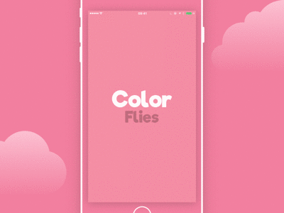 Color Flies - Game intro color core animation flies fly game ios pink