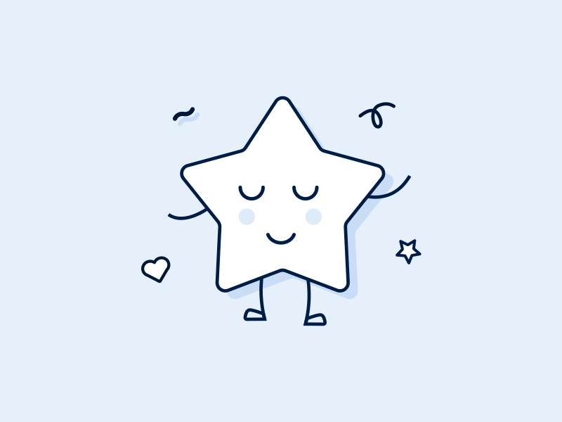 Mobile app rating star line flat Illustration lottie illustraion flat creative add rating star rate rated creative design