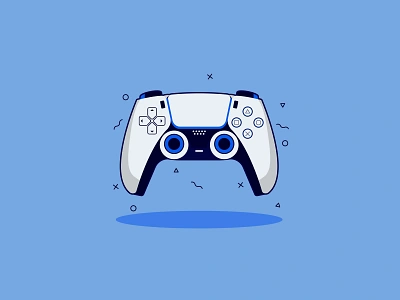 PlayStation 5 adobe color console controller design dualshock game gamepad gamer gaming illustration illustrator minimalist playstation playstation5 sony vector