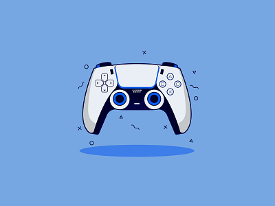 PlayStation 5 adobe color console controller design dualshock game gamepad gamer gaming illustration illustrator minimalist playstation playstation5 sony vector