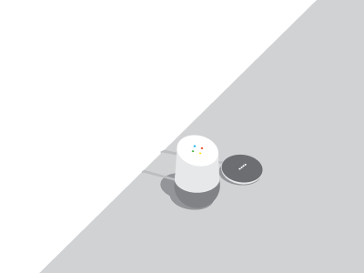 Google Home And Home Mini google google home graphics illustration vector