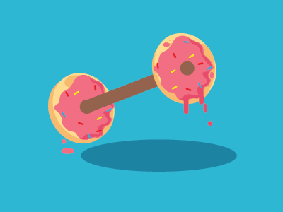 Donut Dumble food graphics gym illustration illustrator uiux vector