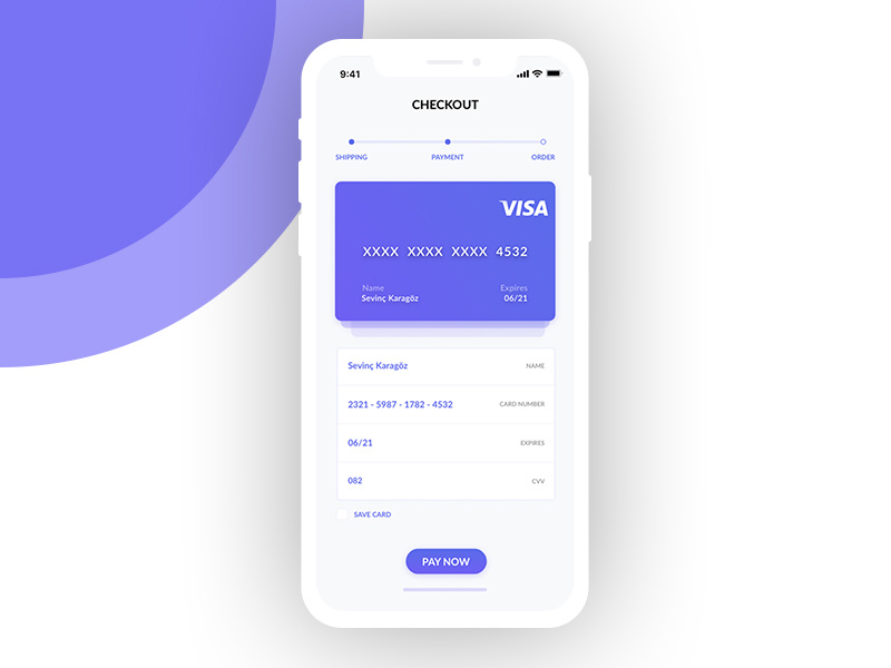 Daily UI 002 Checkout by sevinc on Dribbble