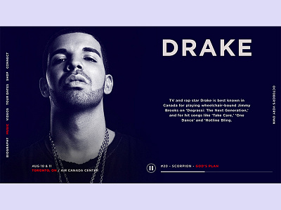 Dailyui 003 Landing Page - Drake app daily drake landing mobile official page redesign site ui ux