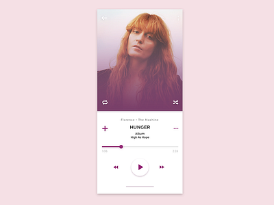 Daily UI 009 Music Player app redesign app store concept daily ui ios iphone mobile app music music player purple ui ux