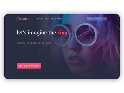 Music distribution website concept