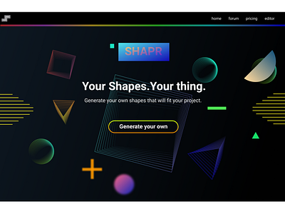 DailyUi: Shape Invasion challenge dailyui design figma gradients landingpage shape shape elements shapes ui web