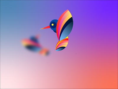 Abstract Bird abstract design gradients graphic design illustration vector