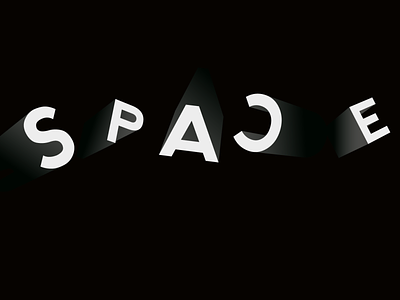 3D Space 3d black design graphic design typography vector