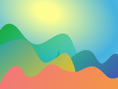 Abstract SunValley abstract art background design figma gradient vector warm waves