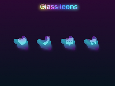 Icons with Glass Effect