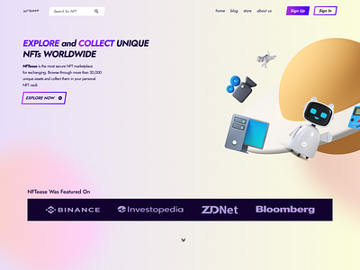 NFT Marketplace Landing Page