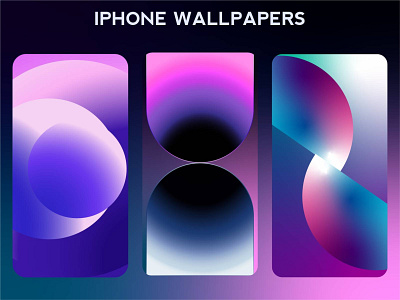 IPHONE Inspired wallpapers abstract colorful design gradient graphic design illustration iphone mobile purple shapes vector wallpapers