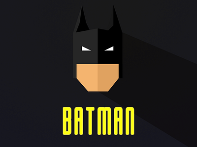 Flat Batman design flatdesign hero illustration longshadow vector