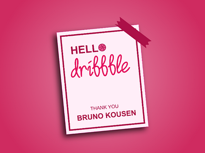 HELLO DRIBBBLE!!!!!!!!!!