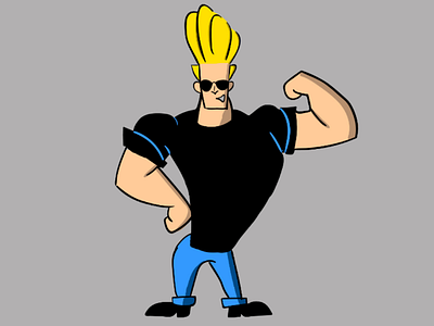 JOHNNY BRAVO illustration cartoon art