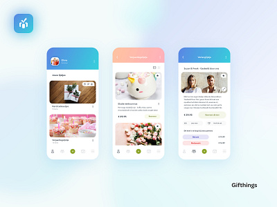 Appdesign - Gifthings app app design mobile mobile app ui