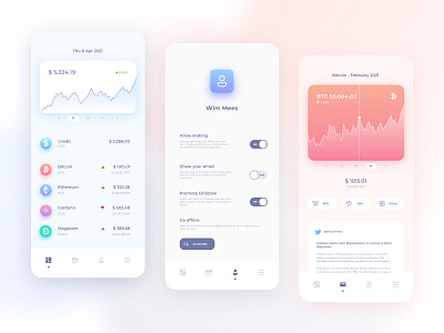 Concept - Crypto App app app design design mobile mobile ui ui ui design