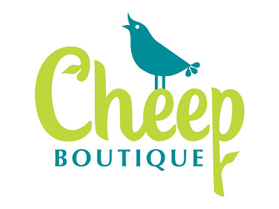 Cheep Boutique Logo bird boutique branding identity logo shop thrift typeface