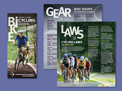 Central Florida Cycling Guide Brochure biking brochure cycling layout print sports spreads trifold