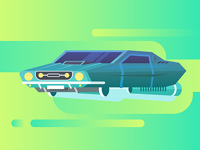 Futuristic car adobeillustrator car cute future illustration