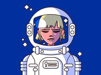 alter ego 2d adobe illustrator character cosmonaut cute illustration vector