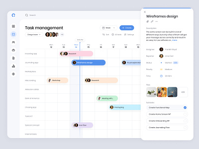 Task management dashboard admin collaboration dashboard design desktop gantt interface layout management navigation productivity sidebar table task tasks team ui ux