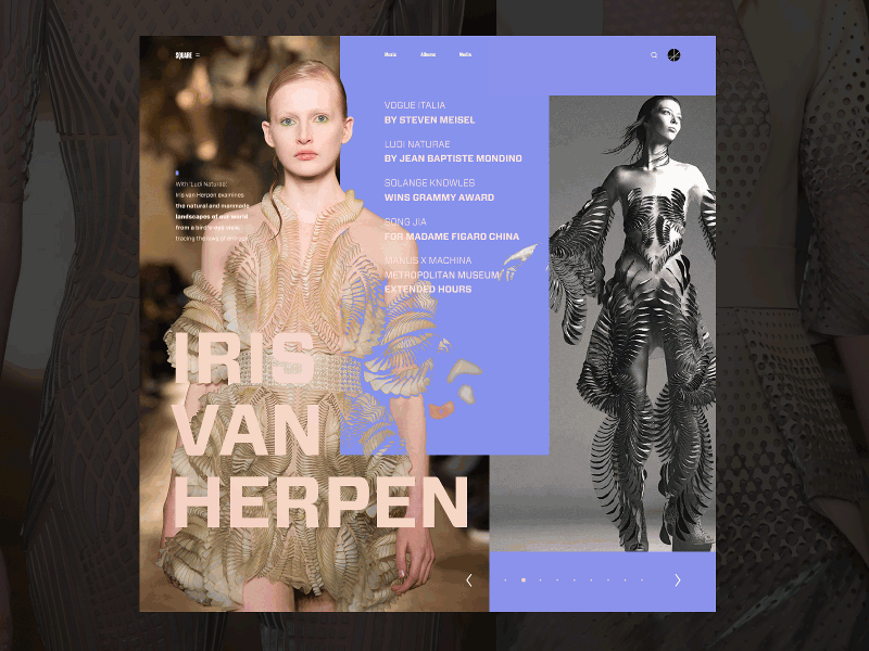 SQUARE - Iris Van Herpen fashion gif iris square ui web