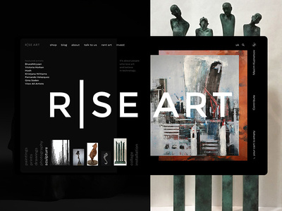 Rise Art Homepage Concept