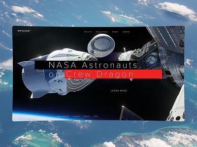 Spacex Homepage Concept 2 concept digital interface layout nasa space spacex ui web
